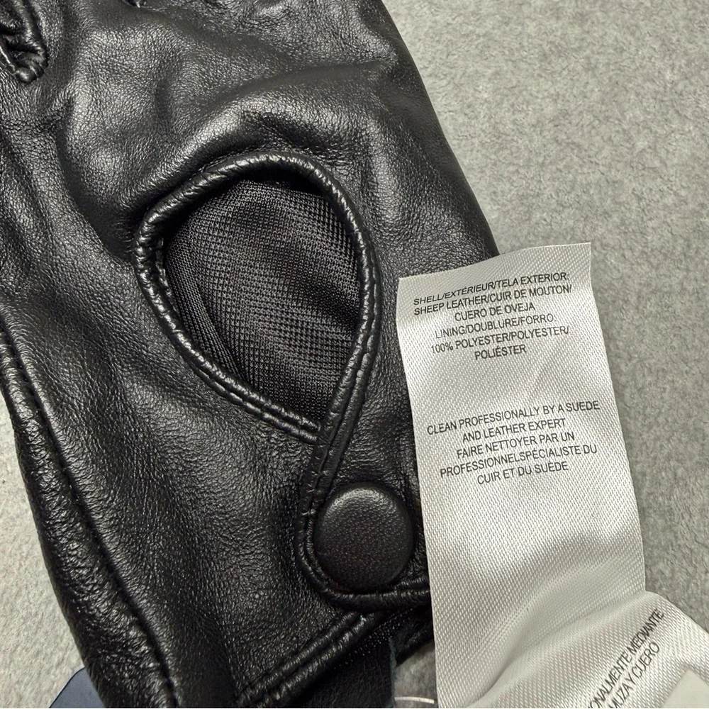 NWT Lucky Brand Women’s Moto Leather Gloves in Black, size XS/S